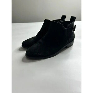 Ugg Boot Womens 7 Kelsea Black Buckle Suede Heeled Bootie Zip